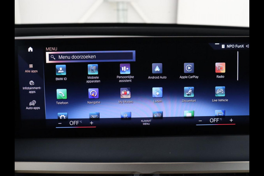 BMW iX xDrive40 High Executive 77 kWh | SOH 95,9% | Panoramadak | Laserlicht | Harman/Kardon | 360 Camera | Trekhaak | Leder | Head-Up | 22'' | Stoelverwarming | Carplay | Side Assist | Navigatie