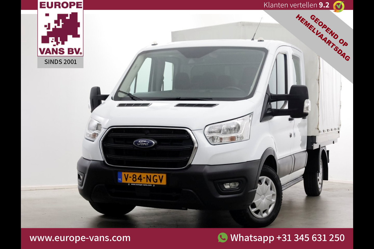 Ford Transit 2.0 TDCI 130pk L2H1 Trend D.C. Open Laadbak met huif 05-2020