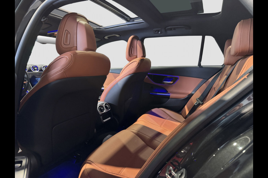 Mercedes-Benz C-Klasse Estate 300 e | Pano | Trekhaak | Distronic | Head-up | 360-camera | Sfeerverlichting | Nightpakket | MBUX