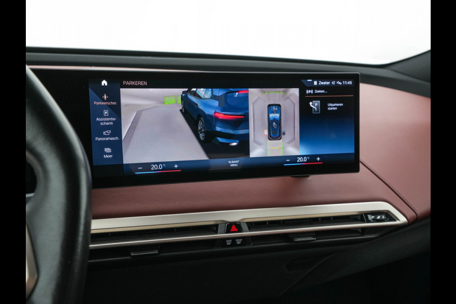 BMW iX xDrive40 High Executive 77 kWh [ 3-Fase ] {SOH-100%} (INCL.BTW) *HEAD-UP | LEATHER | TOP-VIEW | FULL-LED | MEMORY-PACK | HARMAN/KARDON | BLINDSPOT | WIDESCREEN-COCKPIT | HEATED-COMOFRTSEATS | DAB | AMBIENT-LIGHT | NAVI-FULLMAP | TOWBAR | 21''AL