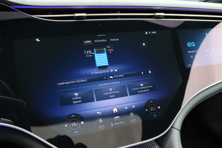 Mercedes-Benz EQE 350 AMG Line Premium+ 89 kWh | Hyperscreen | Distronic+ | Carbon | Burmester | Digital Light | HUD | Panoramadak | Surround Camera | Warmtepomp |