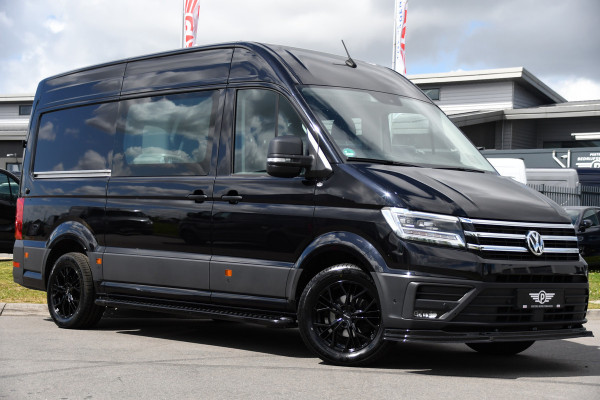 Volkswagen Crafter 35 2.0 TDI L3H3 DC Black Edition Adaptieve Cruise, Camera, Carplay, 177pk, LED, Automaat, Clima, Stoelverwarming, Trekhaak, Dodehoek, Uniek!