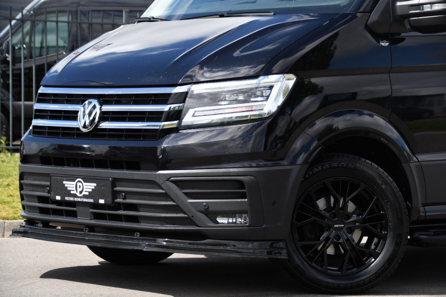 Volkswagen Crafter 35 2.0 TDI L3H3 DC Black Edition Adaptieve Cruise, Camera, Carplay, 177pk, LED, Automaat, Clima, Stoelverwarming, Trekhaak, Dodehoek, Uniek!