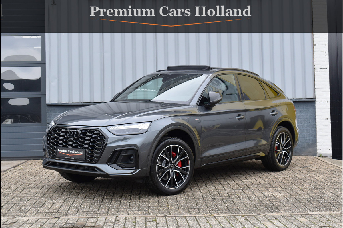Audi Q5 Sportback 50 TFSI e S-Line 299 Pk Pano RS-Leder Rood Stiksel HUD Sfeer Keyless Trekhaak SQ5