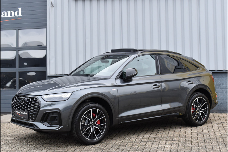 Audi Q5 Sportback 50 TFSI e S-Line 299 Pk Pano RS-Leder Rood Stiksel HUD Sfeer Keyless Trekhaak SQ5