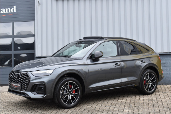 Audi Q5 Sportback 50 TFSI e S-Line 299 Pk Pano RS-Leder Rood Stiksel HUD Sfeer Keyless Trekhaak SQ5