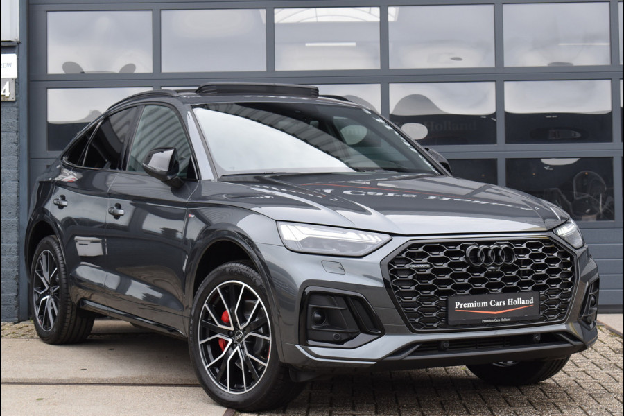 Audi Q5 Sportback 50 TFSI e S-Line 299 Pk Pano RS-Leder Rood Stiksel HUD Sfeer Keyless Trekhaak SQ5