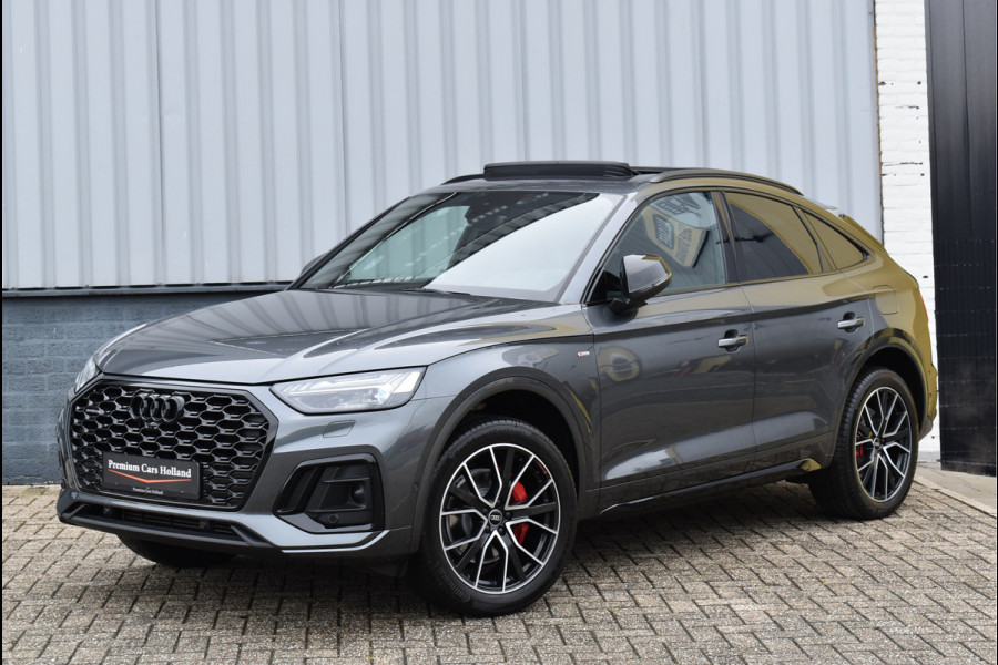 Audi Q5 Sportback 50 TFSI e S-Line 299 Pk Pano RS-Leder Rood Stiksel HUD Sfeer Keyless Trekhaak SQ5