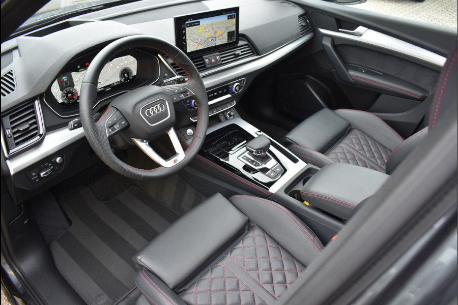 Audi Q5 Sportback 50 TFSI e S-Line 299 Pk Pano RS-Leder Rood Stiksel HUD Sfeer Keyless Trekhaak SQ5