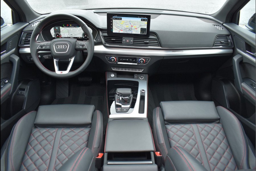 Audi Q5 Sportback 50 TFSI e S-Line 299 Pk Pano RS-Leder Rood Stiksel HUD Sfeer Keyless Trekhaak SQ5