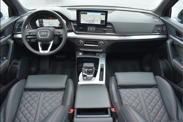 Audi Q5 Sportback 50 TFSI e S-Line 299 Pk Pano RS-Leder Rood Stiksel HUD Sfeer Keyless Trekhaak SQ5