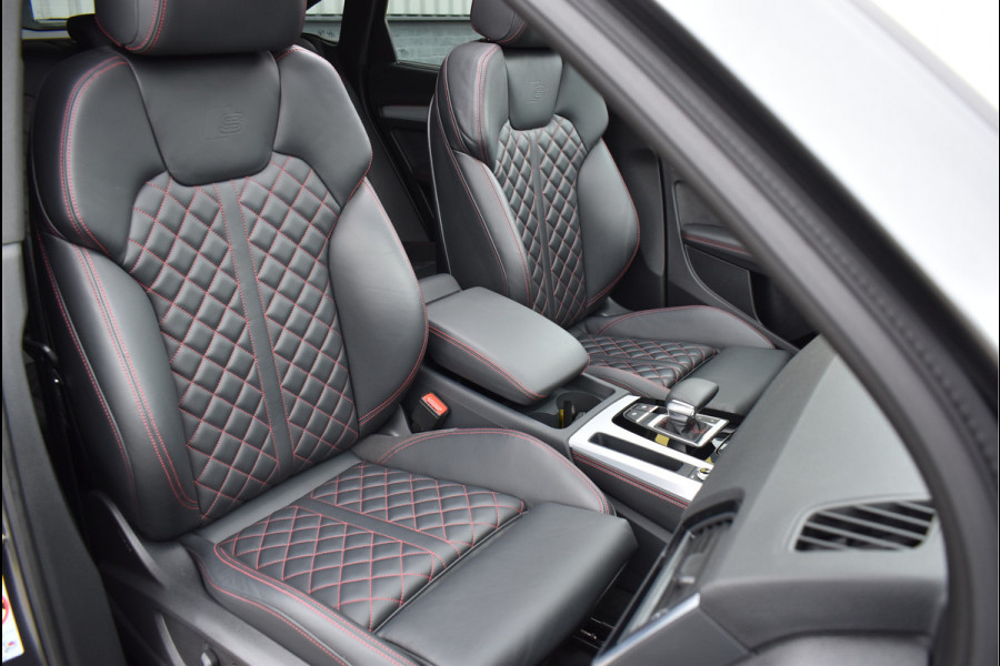 Audi Q5 Sportback 50 TFSI e S-Line 299 Pk Pano RS-Leder Rood Stiksel HUD Sfeer Keyless Trekhaak SQ5