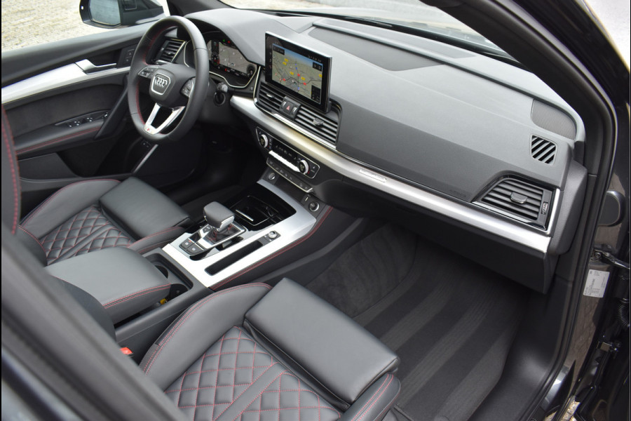 Audi Q5 Sportback 50 TFSI e S-Line 299 Pk Pano RS-Leder Rood Stiksel HUD Sfeer Keyless Trekhaak SQ5
