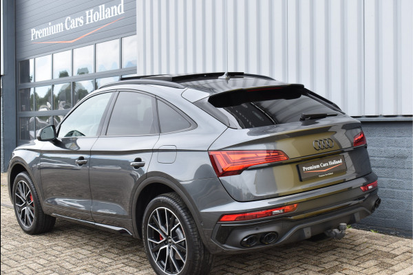 Audi Q5 Sportback 50 TFSI e S-Line 299 Pk Pano RS-Leder Rood Stiksel HUD Sfeer Keyless Trekhaak SQ5