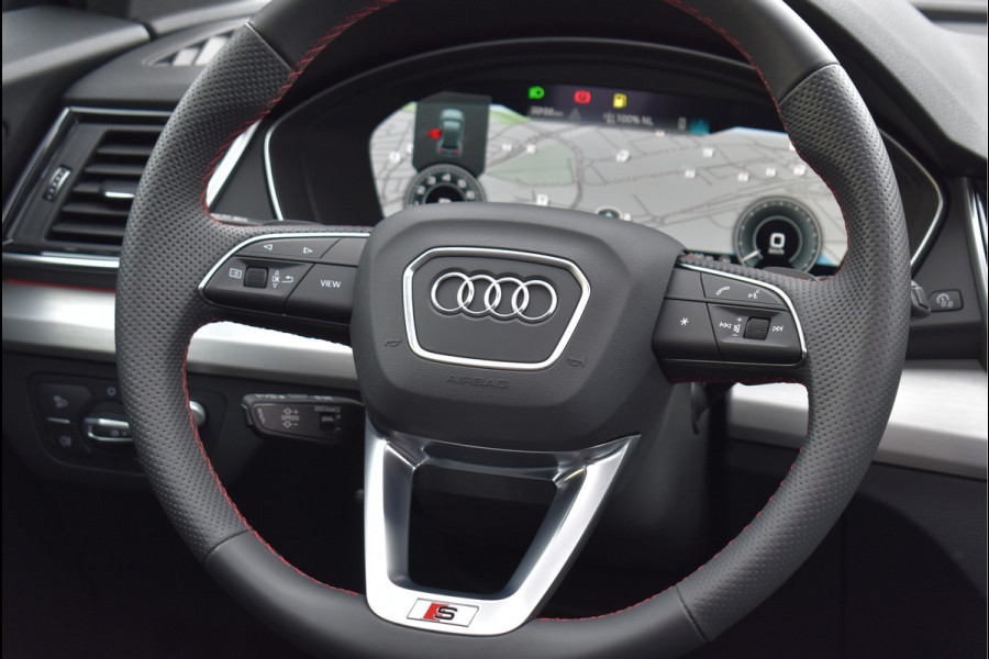 Audi Q5 Sportback 50 TFSI e S-Line 299 Pk Pano RS-Leder Rood Stiksel HUD Sfeer Keyless Trekhaak SQ5