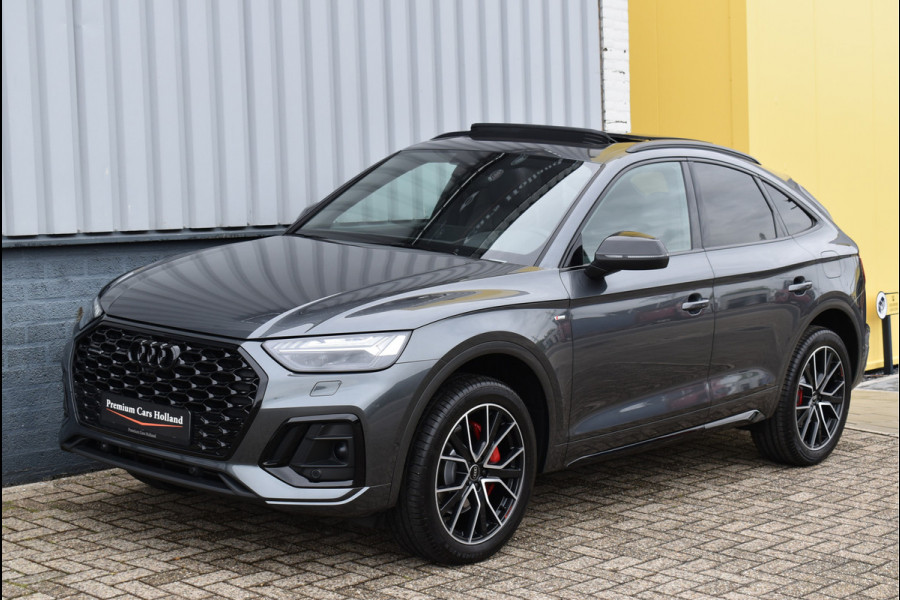 Audi Q5 Sportback 50 TFSI e S-Line 299 Pk Pano RS-Leder Rood Stiksel HUD Sfeer Keyless Trekhaak SQ5