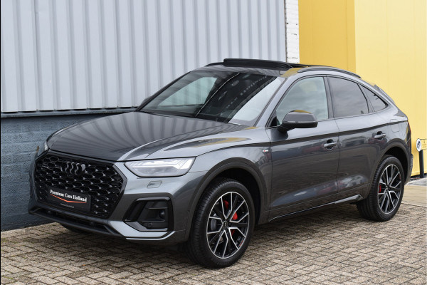 Audi Q5 Sportback 50 TFSI e S-Line 299 Pk Pano RS-Leder Rood Stiksel HUD Sfeer Keyless Trekhaak SQ5
