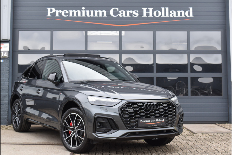 Audi Q5 Sportback 50 TFSI e S-Line 299 Pk Pano RS-Leder Rood Stiksel HUD Sfeer Keyless Trekhaak SQ5