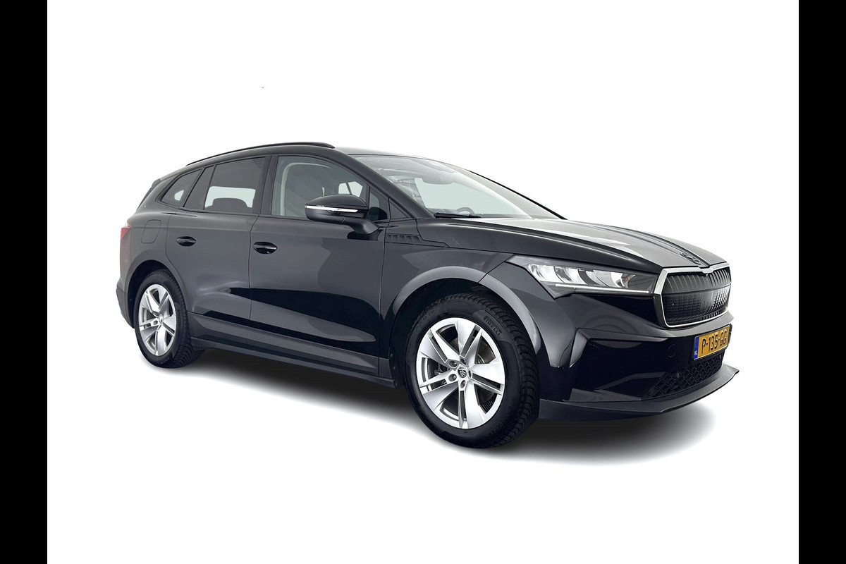 Škoda ENYAQ iV 60 [ 3-Fase-11kW ] {SOH-88%} (INCL-BTW) *LEATHER-FABRIC | FULL-LED | DIGI-COCKPIT | CAMERA | KEYLESS | NAVI-FULLMAP | AMBIENTLIGHT | ECC | HEATED-COMFORTSEATS | PRIVACY-GLASS | DAB+ | PDC | CRUISE | 19"ALU*