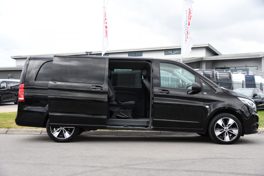 Mercedes-Benz Vito 116 CDI L3 DC Black Edition Cruise, Camera, Carplay, LED, 164pk, Leder, Stoelverwarming, Multimedia, Uniek!