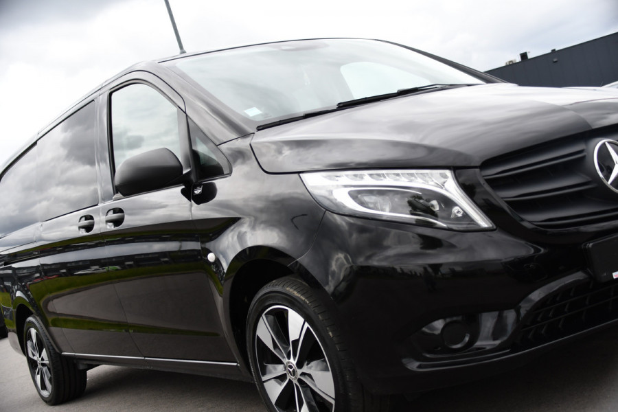 Mercedes-Benz Vito 116 CDI L3 DC Black Edition Cruise, Camera, Carplay, LED, 164pk, Leder, Stoelverwarming, Multimedia, Uniek!