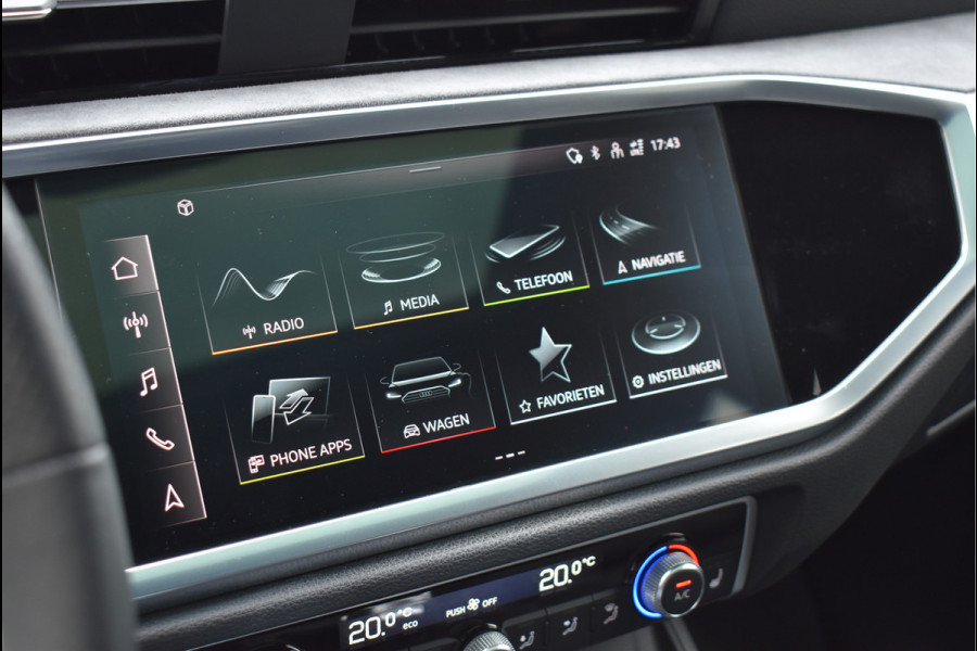 Audi Q3 45 TFSI e S-Line 245 Pk Pano Memory Sfeer Matrix 360 Camera ACC Keyless Vol Lederen Sportstoelen 20 Inch