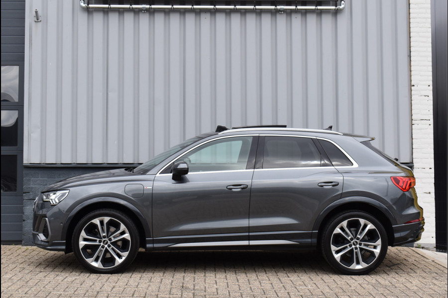 Audi Q3 45 TFSI e S-Line 245 Pk Pano Memory Sfeer Matrix 360 Camera ACC Keyless Vol Lederen Sportstoelen 20 Inch