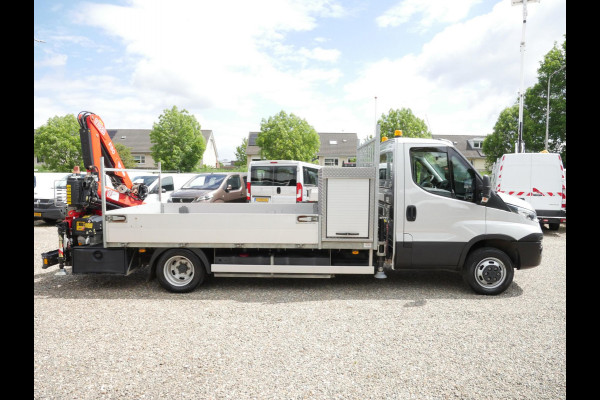 Iveco Daily 50C15 3.0 150PK, Airco, Open laadbak, Dubbel lucht, Fassi F50 laadkraan, Rijbewijs C1