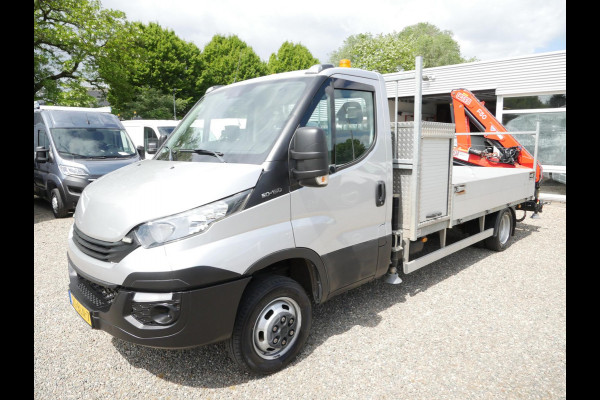 Iveco Daily 50C15 3.0 150PK, Airco, Open laadbak, Dubbel lucht, Fassi F50 laadkraan, Rijbewijs C1