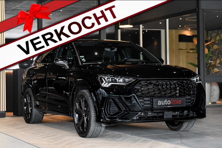 Audi Q3 Sportback 45 TFSI e 3x S-Line, Sonos. Matrix, Leder, 20", Keyless, Camera, Dodehoek, Ambient, Carplay!