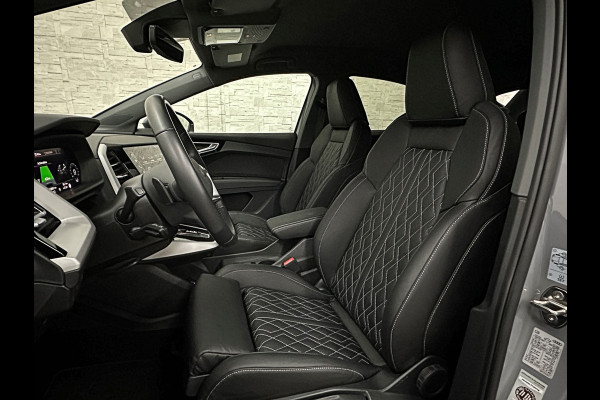 Audi Q4 Sportback e-tron 40 77 kWh RS-Leder | Uniek Interieur! | ACC | 96% SOH | Sportstoelen | Stuurverwarming | 3-Zone Clima | Carplay | Getint Glas | Camera | Standkachel | LED | Dodehoek | Virtual-Cockpit | Navi |