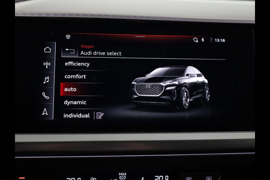 Audi Q4 Sportback e-tron 40 Advanced edition 77 kWh 204 pk | SOH 96,04% | Navigatie | Warmtepomp | Parkeersensoren | Achteruitrijcamera | Adaptieve cruise control | Stoelverwarming |