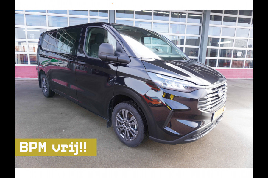 Ford Transit Custom 320L 2.0 TDCI 150PK L2H1 Trend Dubbelcabine Schuifdeur L/R Nr. V136 | Airco | Cruise | Navi | Camera | 17"LM velgen