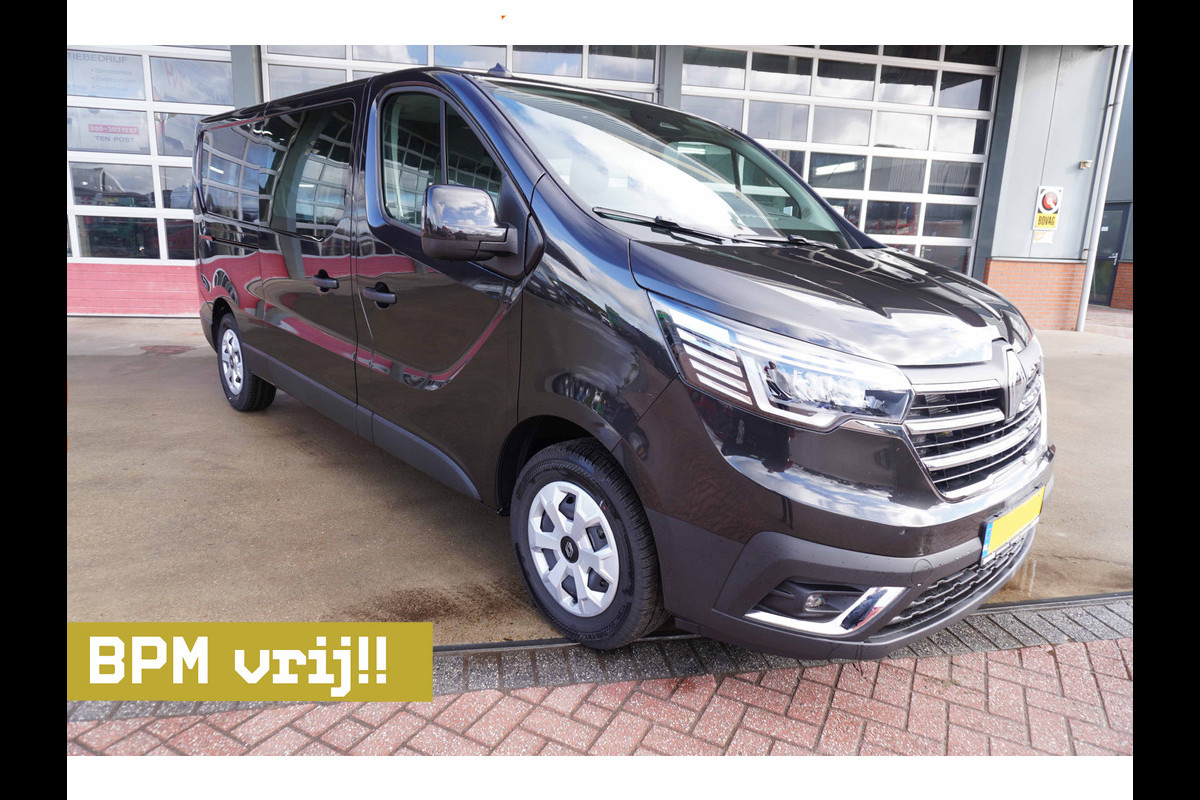 Renault Trafic 2.0 Blue dCi 130PK T29 L2H1 Advance Dubbelcab. schuifdeur L+R Nr. V134 | Airco | Cruise | Camera |Trekhaak | Apple CP- Android auto | Betimmering