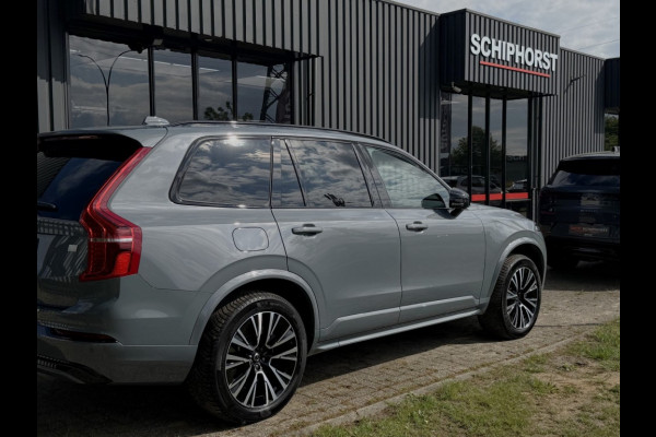 Volvo XC90 T8 Hybride long range Plus Dark THUNDER GREY 7 Zits All Black trekhaak 455pk 360 camera
