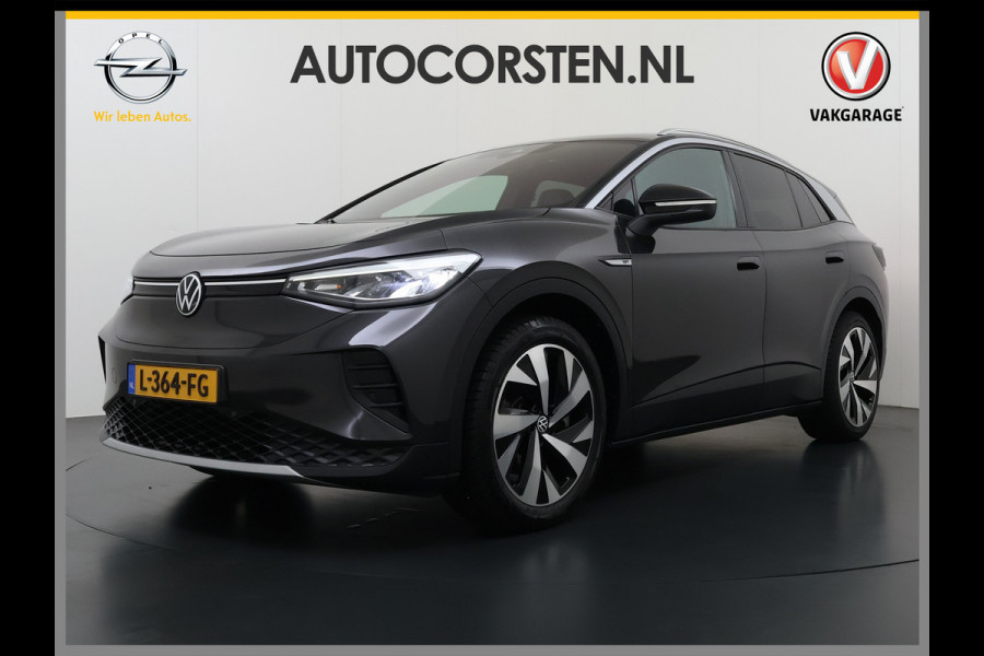 Volkswagen ID.4 First 82kWh SOH 93% Warmtepomp Trekhaak Camera Adap.Cruise Apple Carplay Android Auto Stuur+Stoelverwarming Navi Ecc Pdc Lmv 20" Led Wifi Voorruitverwarming DAB Isofix Verkeersbord detectie 1.000KG Trekgewicht 1e Eigenaar Dealeronderhouden