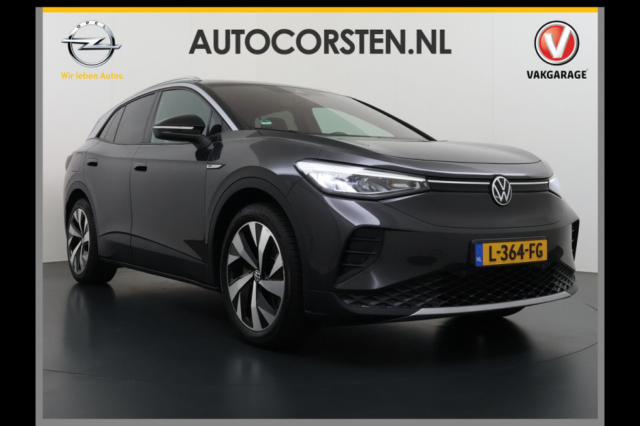 Volkswagen ID.4 First 82kWh SOH 93% Warmtepomp Trekhaak Camera Adap.Cruise Apple Carplay Android Auto Stuur+Stoelverwarming Navi Ecc Pdc Lmv 20" Led Wifi Voorruitverwarming DAB Isofix Verkeersbord detectie 1.000KG Trekgewicht 1e Eigenaar Dealeronderhouden