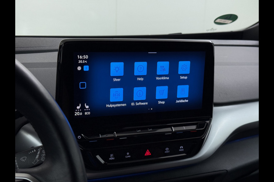 Volkswagen ID.4 First 82kWh SOH 93% Warmtepomp Trekhaak Camera Adap.Cruise Apple Carplay Android Auto Stuur+Stoelverwarming Navi Ecc Pdc Lmv 20" Led Wifi Voorruitverwarming DAB Isofix Verkeersbord detectie 1.000KG Trekgewicht 1e Eigenaar Dealeronderhouden