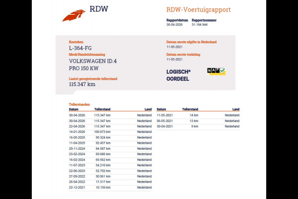 Volkswagen ID.4 First 82kWh SOH 93% Warmtepomp Trekhaak Camera Adap.Cruise Apple Carplay Android Auto Stuur+Stoelverwarming Navi Ecc Pdc Lmv 20" Led Wifi Voorruitverwarming DAB Isofix Verkeersbord detectie 1.000KG Trekgewicht 1e Eigenaar Dealeronderhouden
