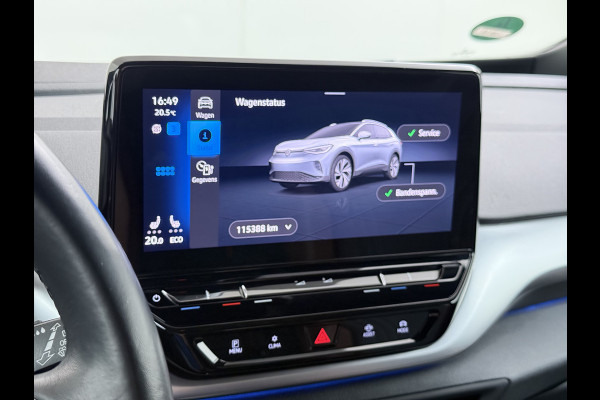 Volkswagen ID.4 First 82kWh SOH 93% Warmtepomp Trekhaak Camera Adap.Cruise Apple Carplay Android Auto Stuur+Stoelverwarming Navi Ecc Pdc Lmv 20" Led Wifi Voorruitverwarming DAB Isofix Verkeersbord detectie 1.000KG Trekgewicht 1e Eigenaar Dealeronderhouden