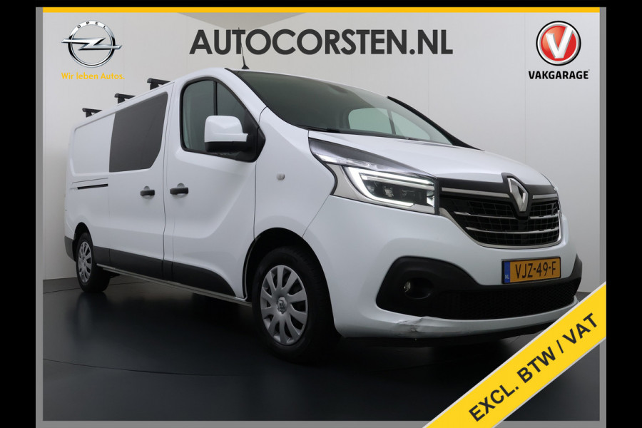 Renault Trafic 2.0 dCi 120 T29 L2H1 Dubbele Cabine Trekhaak Camera Navi Ecc Cruise Control Pdc DAB Business Euro 6 Betonplex Vloer Wandbetimmering Regen-Lichtsensor 2.000kg Trekgewicht 1e Eigenaar 5-Persoons