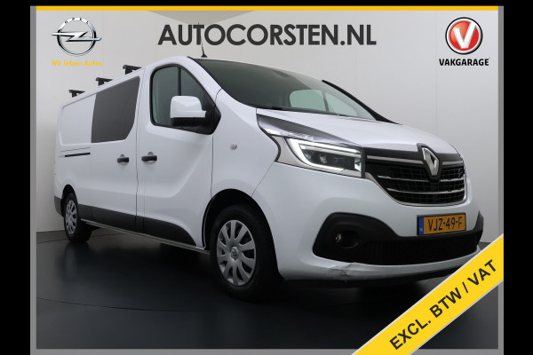 Renault Trafic 2.0 dCi 120 T29 L2H1 Dubbele Cabine Trekhaak Camera Navi Ecc Cruise Control Pdc DAB Business Euro 6 Betonplex Vloer Wandbetimmering Regen-Lichtsensor 2.000kg Trekgewicht 1e Eigenaar 5-Persoons