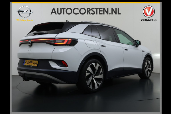 Volkswagen ID.4 First 82kWh SOH 90% Warmtepomp Trekhaak Camera Adap.Cruise Apple Carplay Android Auto Stuur+Stoelverwarming Navi Ecc Pdc Lmv 20" Led Wifi Voorruitverwarming DAB Isofix Verkeersbord detectie 1.000KG Trekgewicht 1e Eigenaar Dealeronderhouden