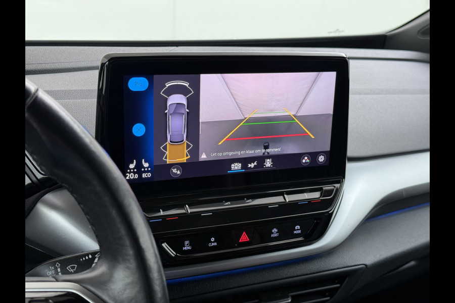 Volkswagen ID.4 First 82kWh SOH 90% Warmtepomp Trekhaak Camera Adap.Cruise Apple Carplay Android Auto Stuur+Stoelverwarming Navi Ecc Pdc Lmv 20" Led Wifi Voorruitverwarming DAB Isofix Verkeersbord detectie 1.000KG Trekgewicht 1e Eigenaar Dealeronderhouden