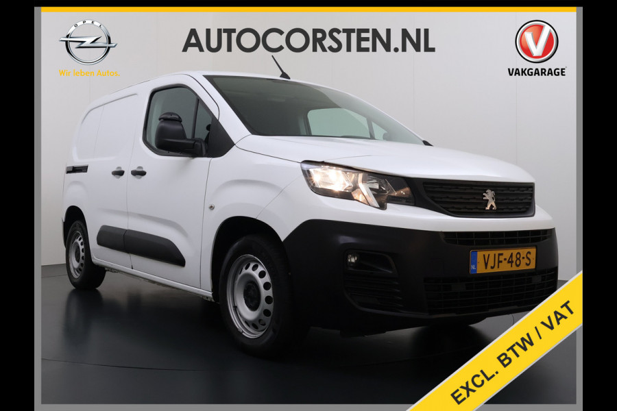 Peugeot Partner 1.5 HDI 102PK Trekhaak Apple Carplay Android Auto Euro 6 Navi* Airco Cruise Control Premium Schuifdeur Betonplex Vloer Bott-Inbouwkast Tussenwand 1e Eigenaar 1.000 Trekgewicht Origineel Nederlandse Auto