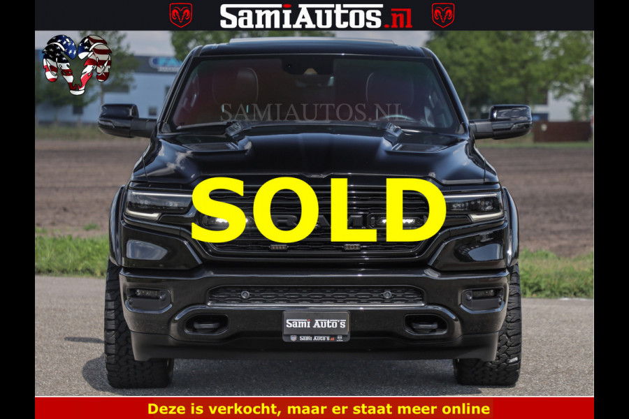 Dodge Ram BLACK BEAST HULK 5.7 V8 | HUD | WIDE BODY | BOM VOL | CREW CAB DUBBELE CABINE | 5 PERSOONS | MEGA DIKKE LIMITED BLACK ON BLACK | ZO GOED ALS NIEUW |