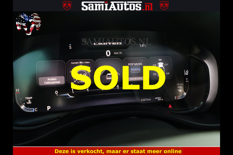 Dodge Ram BLACK BEAST HULK 5.7 V8 | HUD | WIDE BODY | BOM VOL | CREW CAB DUBBELE CABINE | 5 PERSOONS | MEGA DIKKE LIMITED BLACK ON BLACK | ZO GOED ALS NIEUW |
