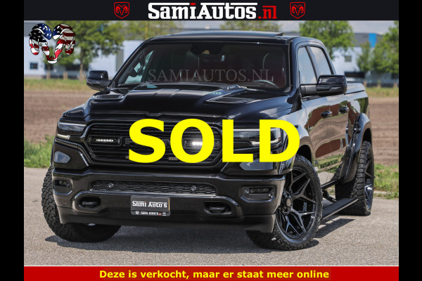 Dodge Ram BLACK BEAST HULK 5.7 V8 | HUD | WIDE BODY | BOM VOL | CREW CAB DUBBELE CABINE | 5 PERSOONS | MEGA DIKKE LIMITED BLACK ON BLACK | ZO GOED ALS NIEUW |
