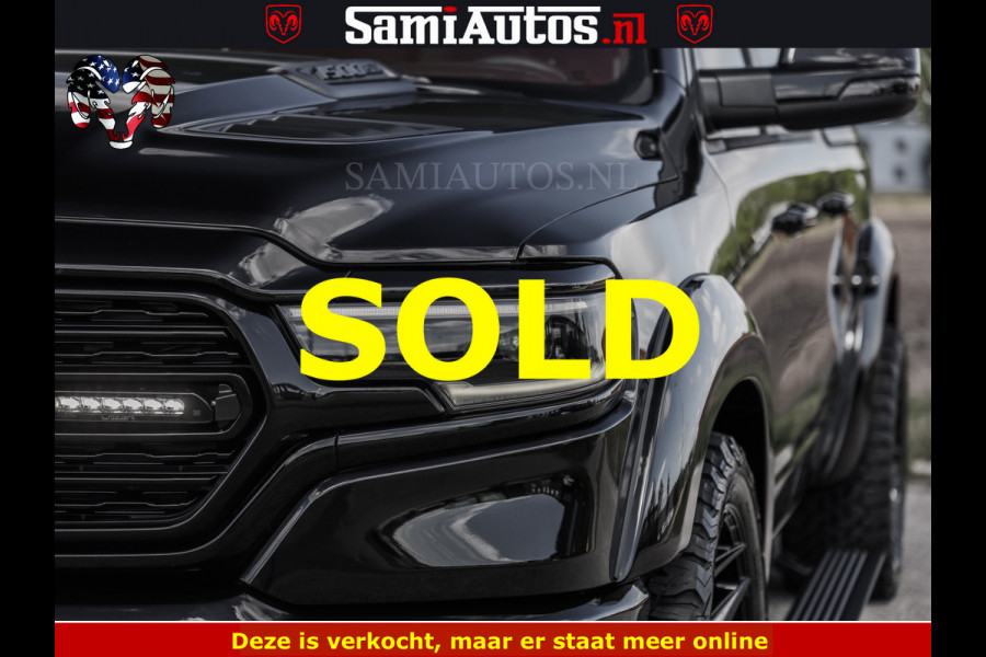 Dodge Ram BLACK BEAST HULK 5.7 V8 | HUD | WIDE BODY | BOM VOL | CREW CAB DUBBELE CABINE | 5 PERSOONS | MEGA DIKKE LIMITED BLACK ON BLACK | ZO GOED ALS NIEUW |
