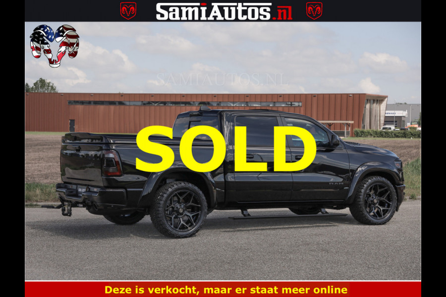 Dodge Ram BLACK BEAST HULK 5.7 V8 | HUD | WIDE BODY | BOM VOL | CREW CAB DUBBELE CABINE | 5 PERSOONS | MEGA DIKKE LIMITED BLACK ON BLACK | ZO GOED ALS NIEUW |